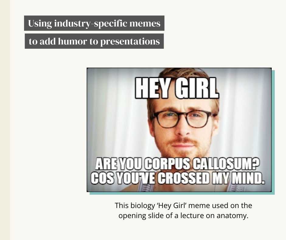 Example of a meme used in a biology lecture