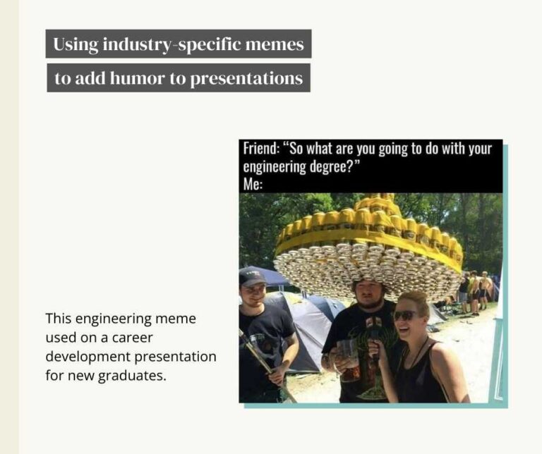 Example of a meme used in a career development workshop