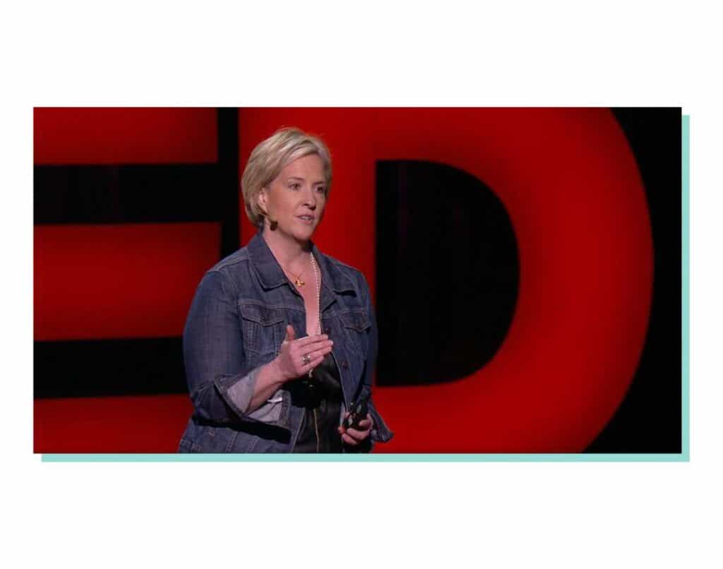 Brene Brown delivers her TED talk, "Listening to shame."